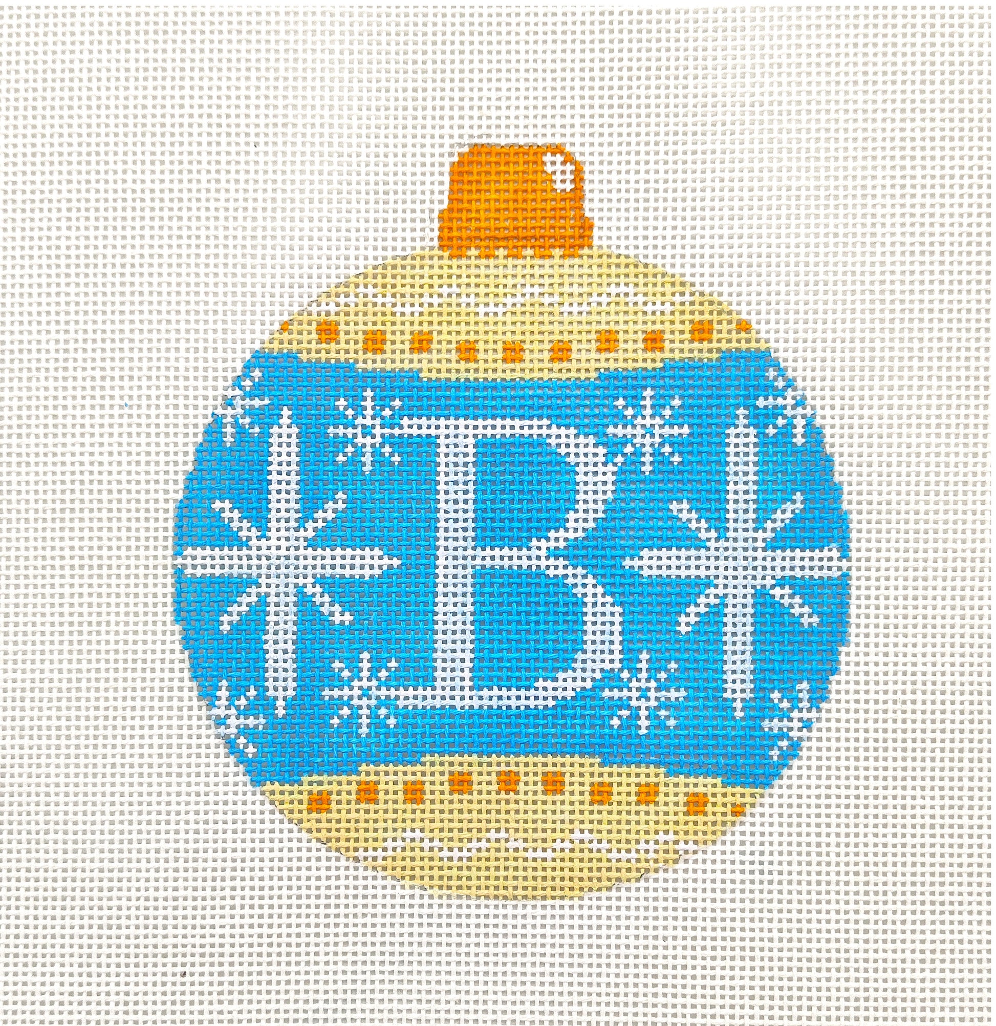 Ornament - Snow Flakes Christmas Ball (Letter B)