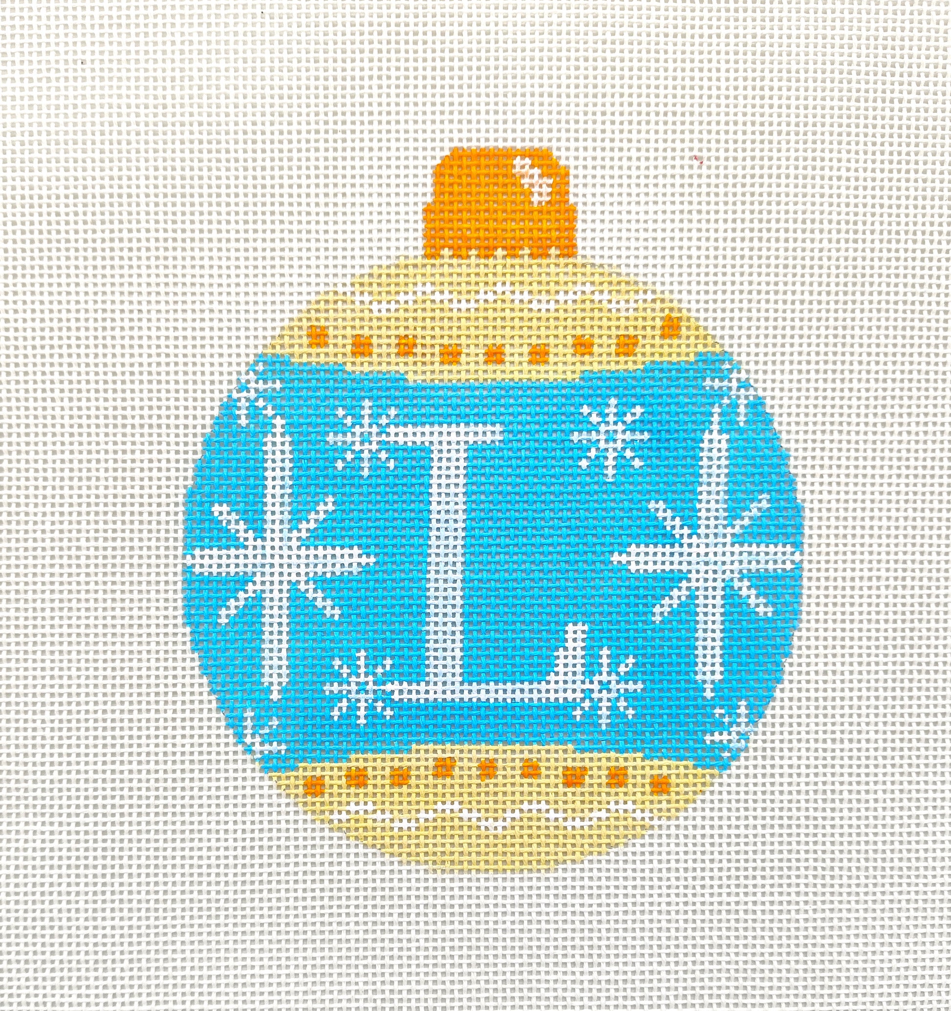 Ornament - Snow Flakes Christmas Ball (Letter L)