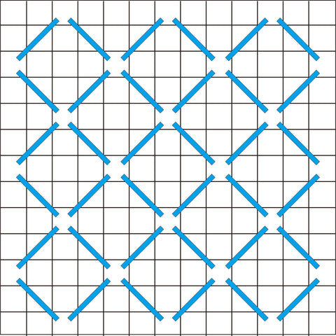 Classic diamond stitch diagram