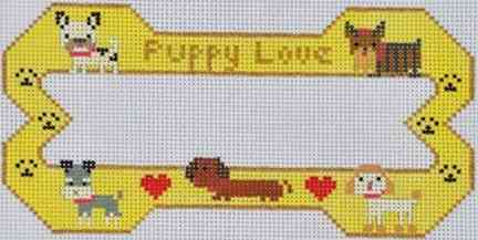 Bone Ornament - Puppy Love