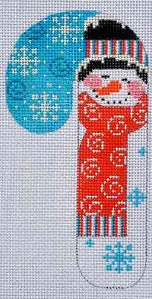 Candy Cane - Striped Hat Snowman