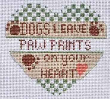 Heart - Dog Green Checkered