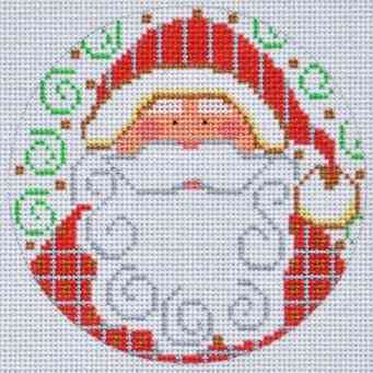 Ornament - Santa with Checks