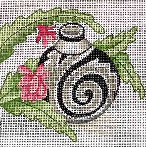 Gray Pot with Succulent