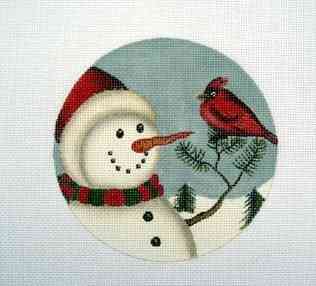 Snowman and Cardinal