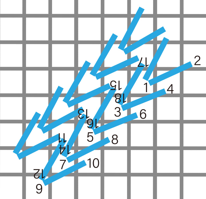 Diagonal knitting