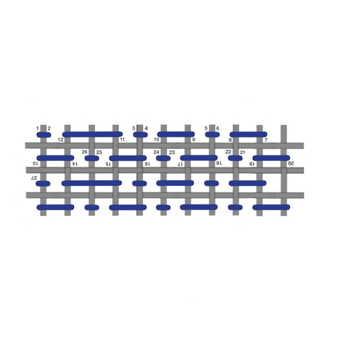 Double darning stitch diagram