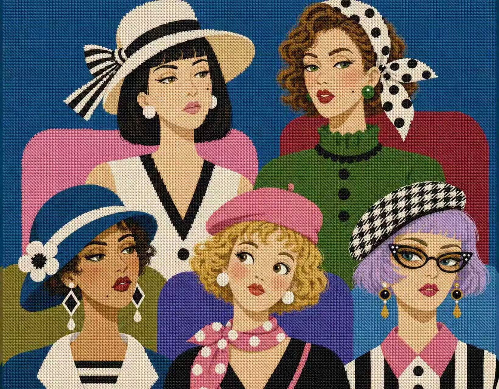 Vintage Five Retro Ladies