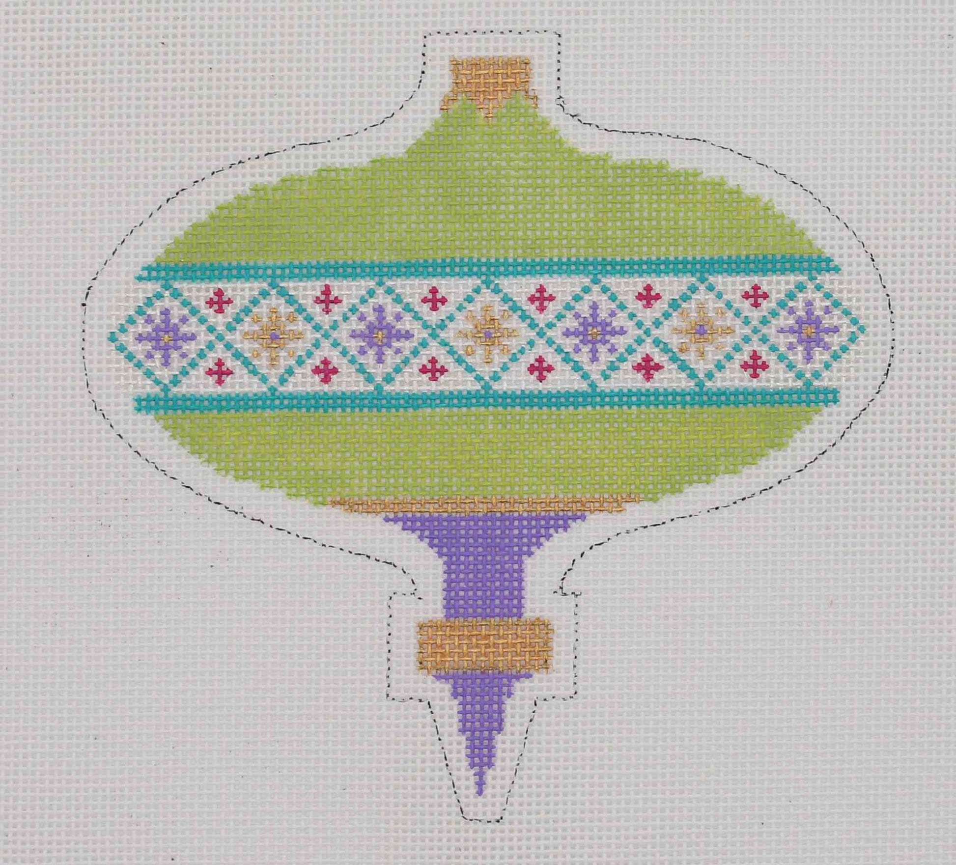 Green Spaceship Bauble - Mid-Century Ornament