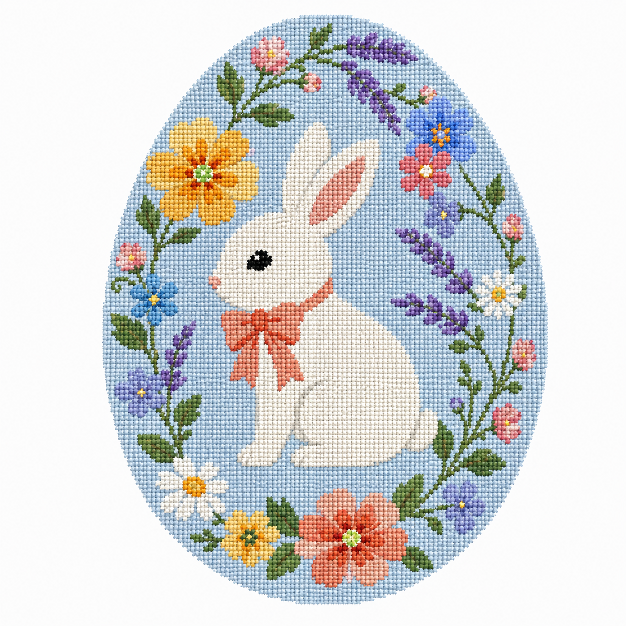 Egg - Bunny in Flower Vine