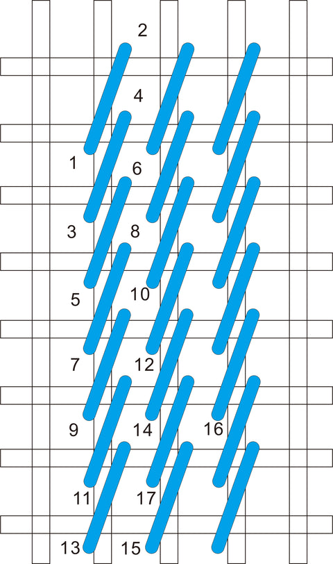 Encroaching gobelin stitch diagram