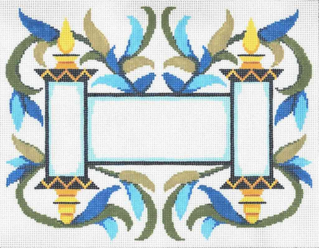 Torah Vines Tefillin Blue