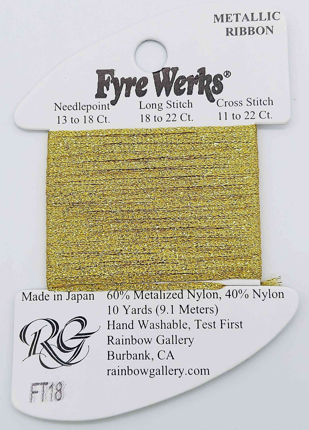 Fyre Werks Soft Sheen - Assorted Colors - FT18-YELLOW GOLD