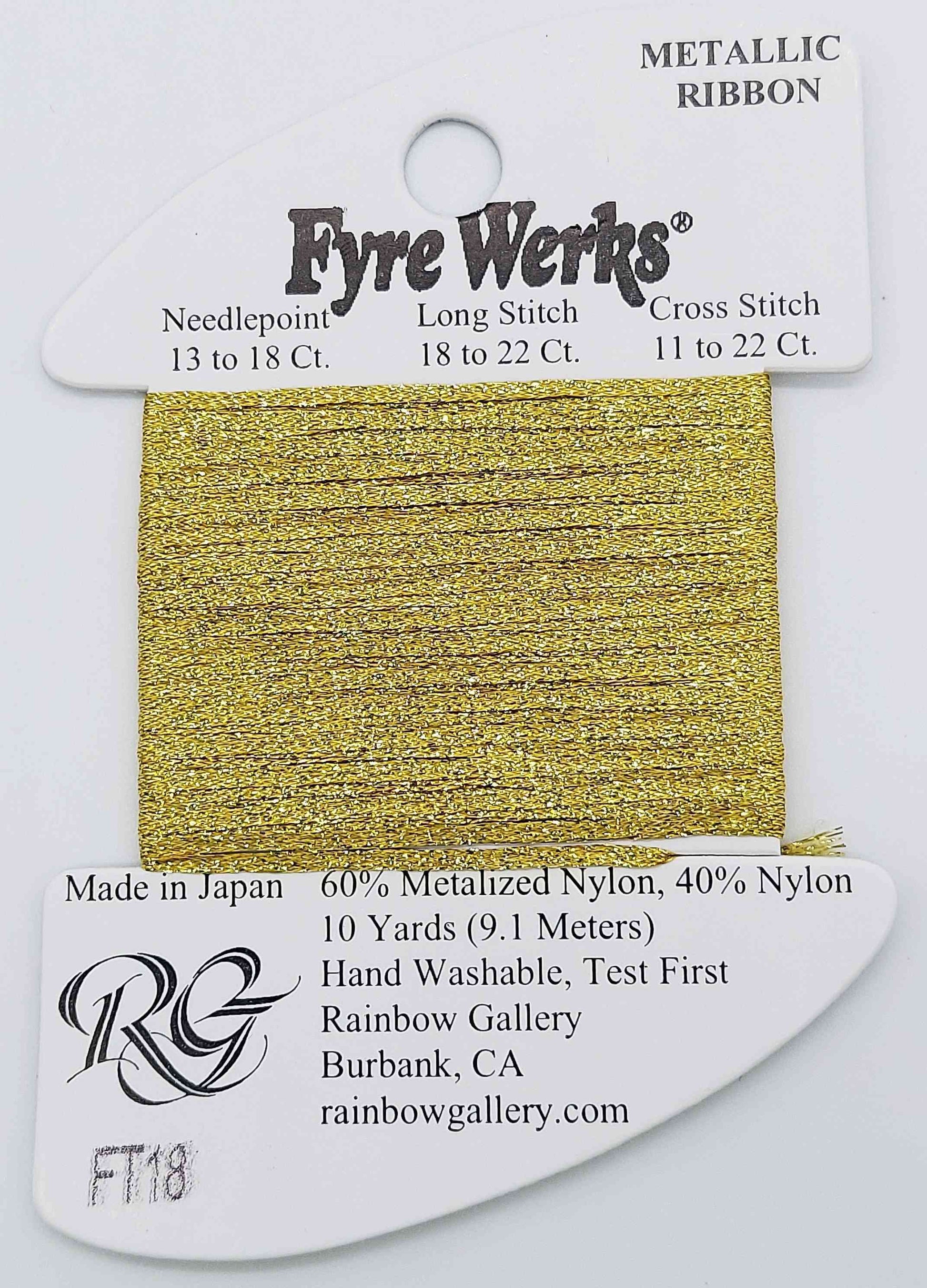 Fyre Werks Soft Sheen - Assorted Colors - FT18-YELLOW GOLD