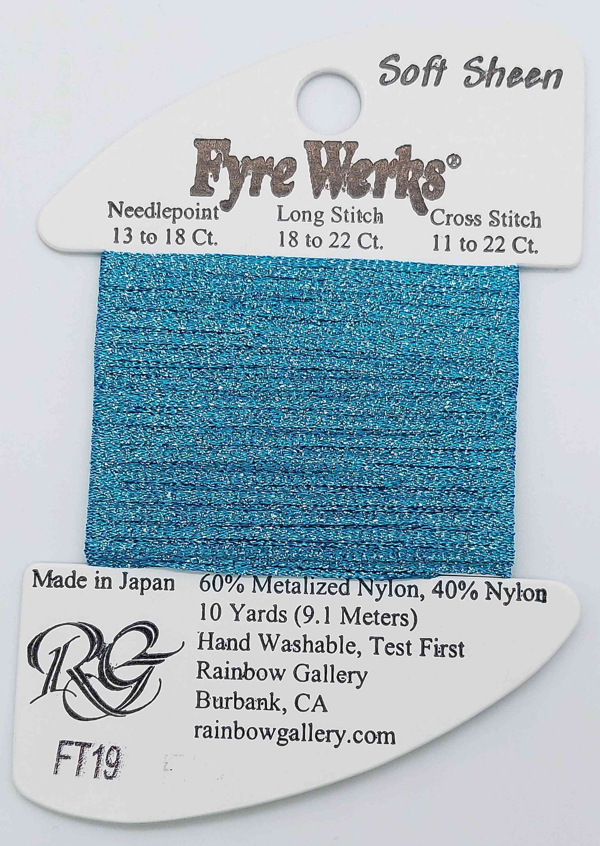 Fyre Werks Soft Sheen - Assorted Colors - FT19-AQUA