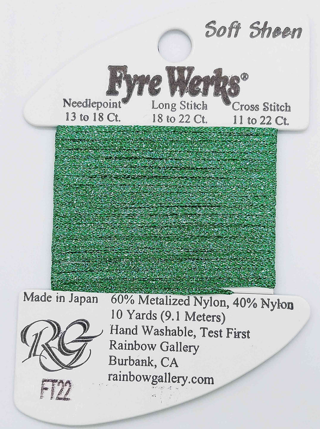 Fyre Werks Soft Sheen - Assorted Colors - FT22-EMERALD GREEN