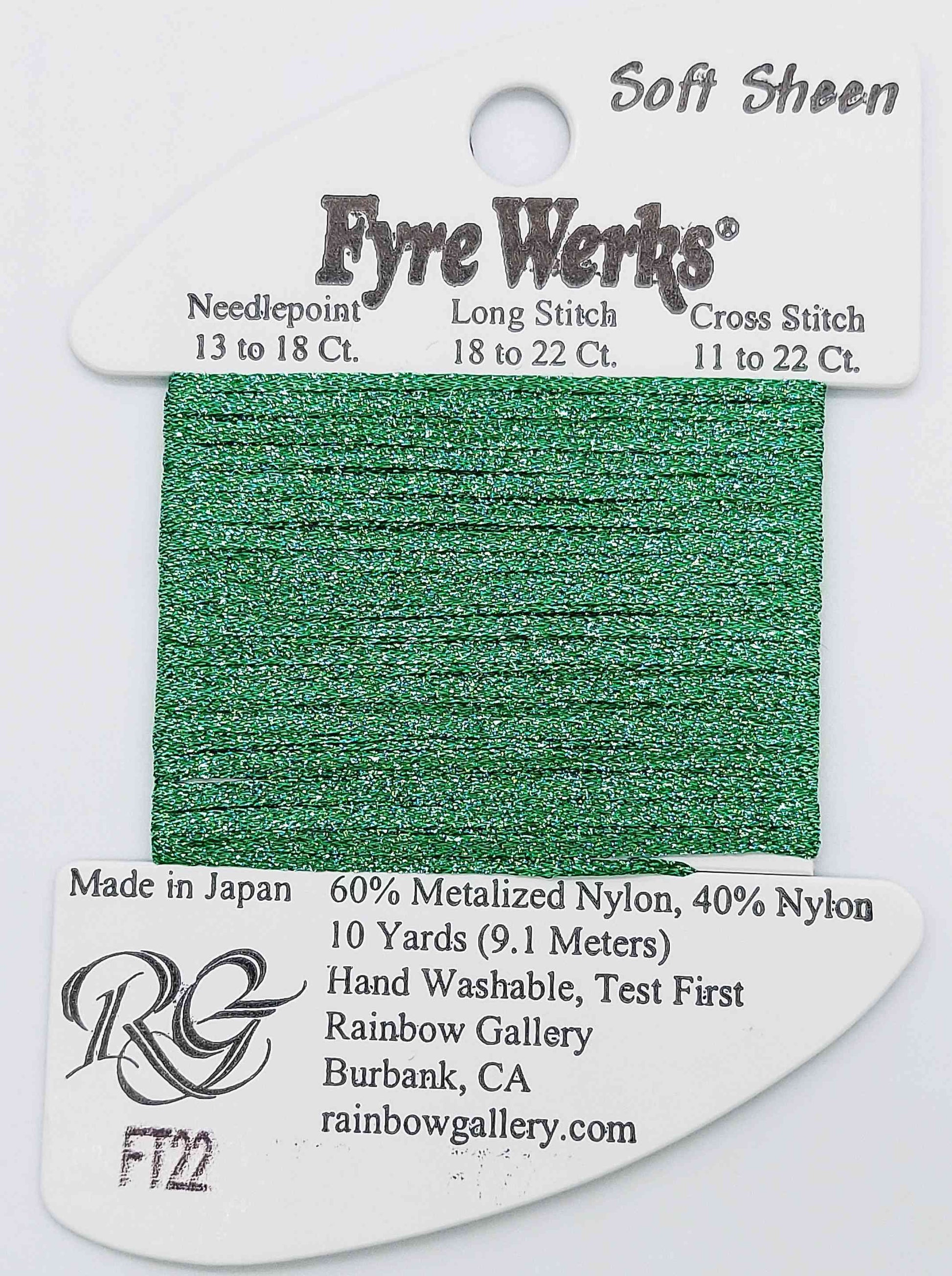Fyre Werks Soft Sheen - Assorted Colors - FT22-EMERALD GREEN