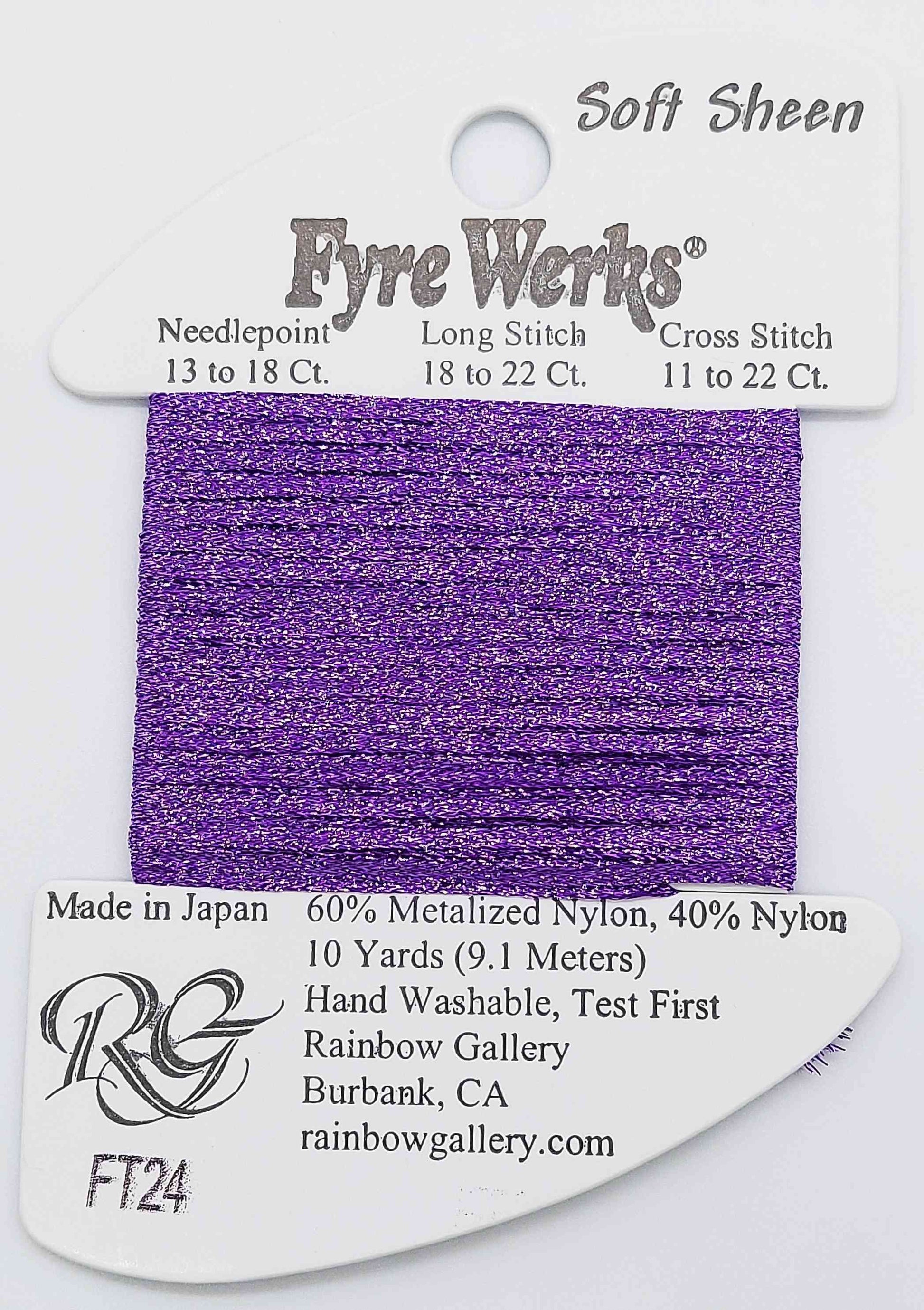 Fyre Werks Soft Sheen - Assorted Colors - FT24-PURPLE