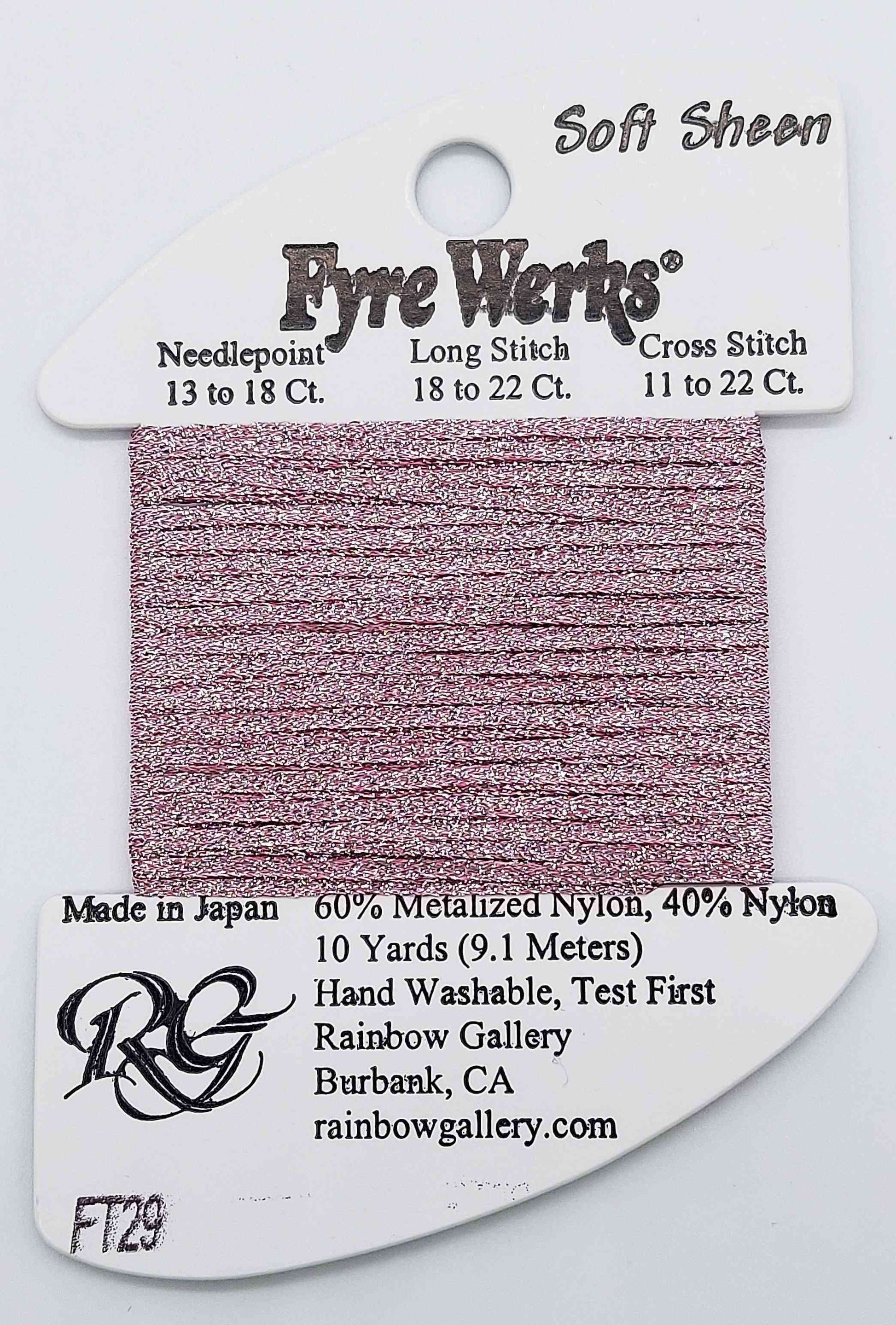 Fyre Werks Soft Sheen - Assorted Colors - FT29-PINK