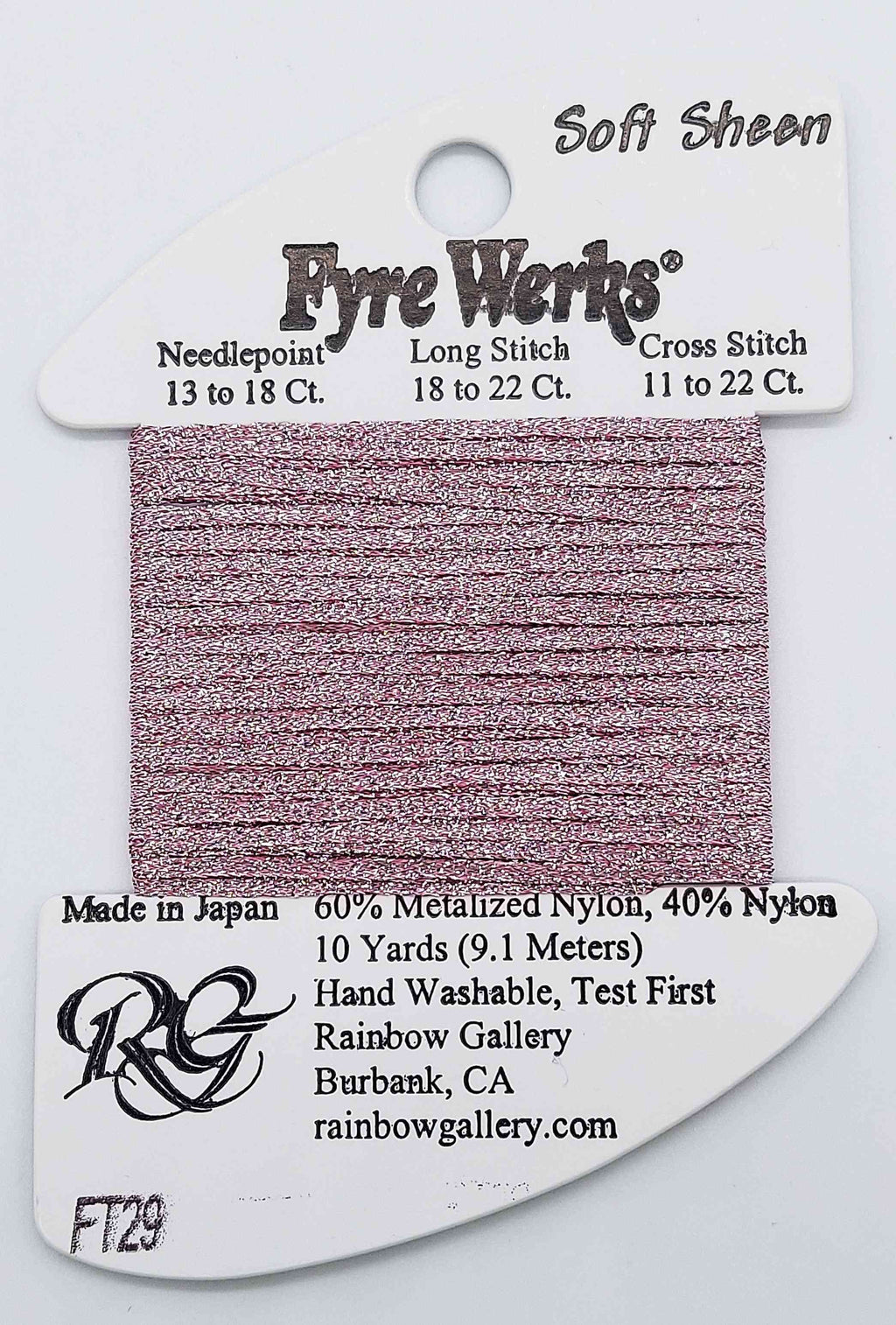 Fyre Werks Soft Sheen - Assorted Colors - FT29-PINK