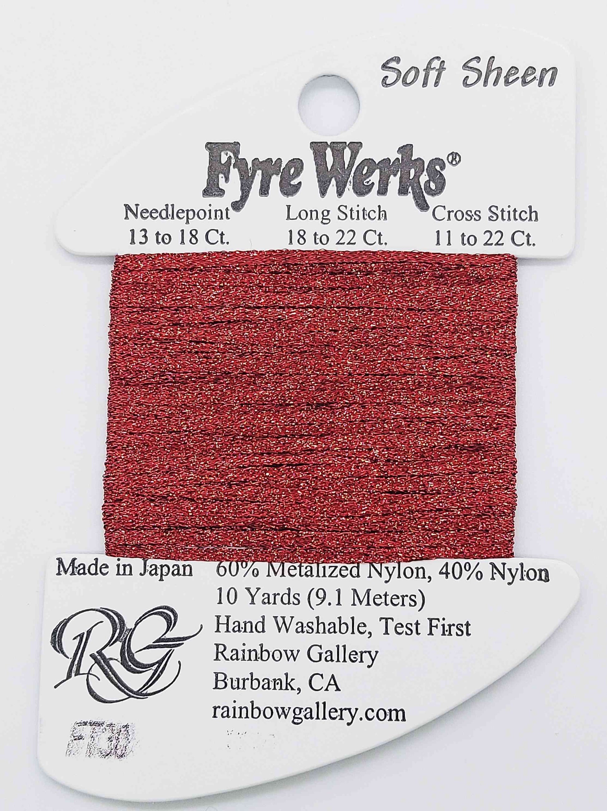 Fyre Werks Soft Sheen - Assorted Colors - FT30-RED