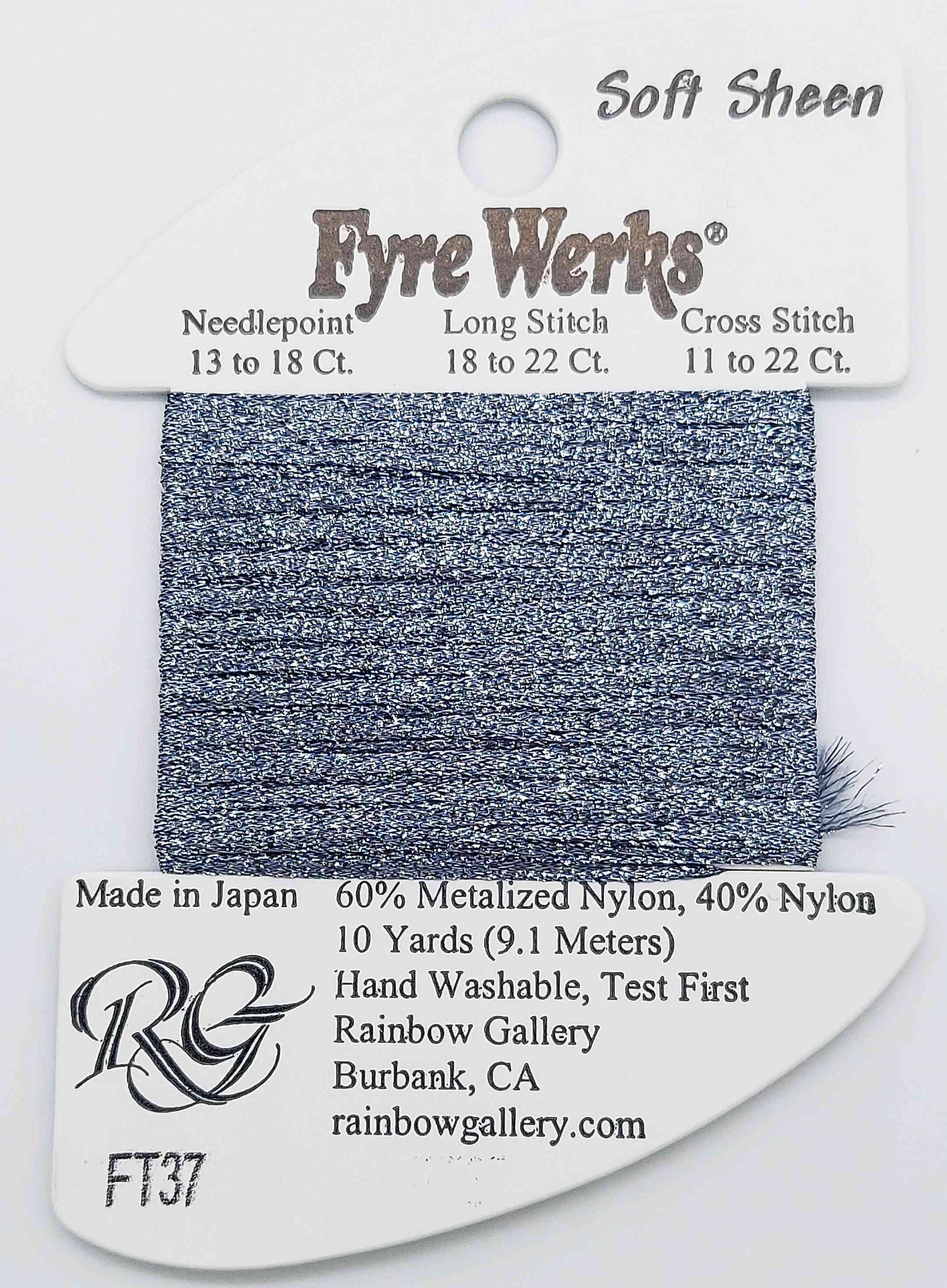 Fyre Werks Soft Sheen - Assorted Colors - FT37-RAIN GRAY