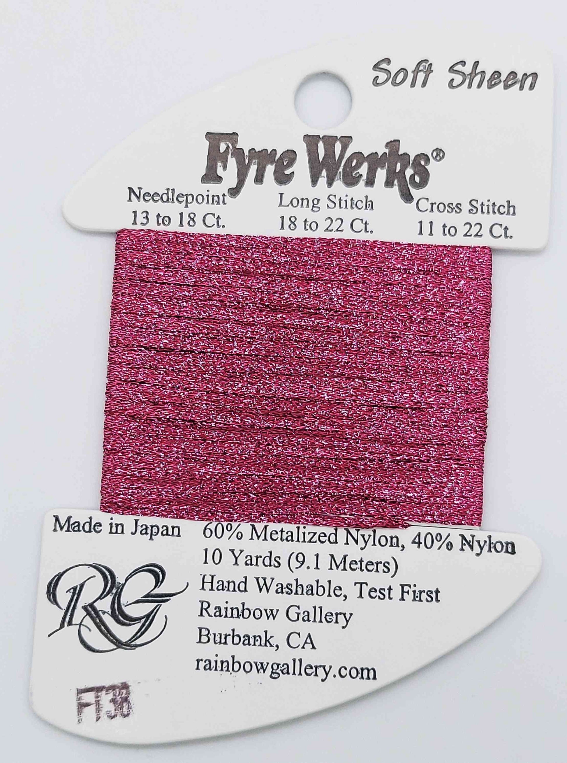 Fyre Werks Soft Sheen - Assorted Colors - FT38-DARK RED
