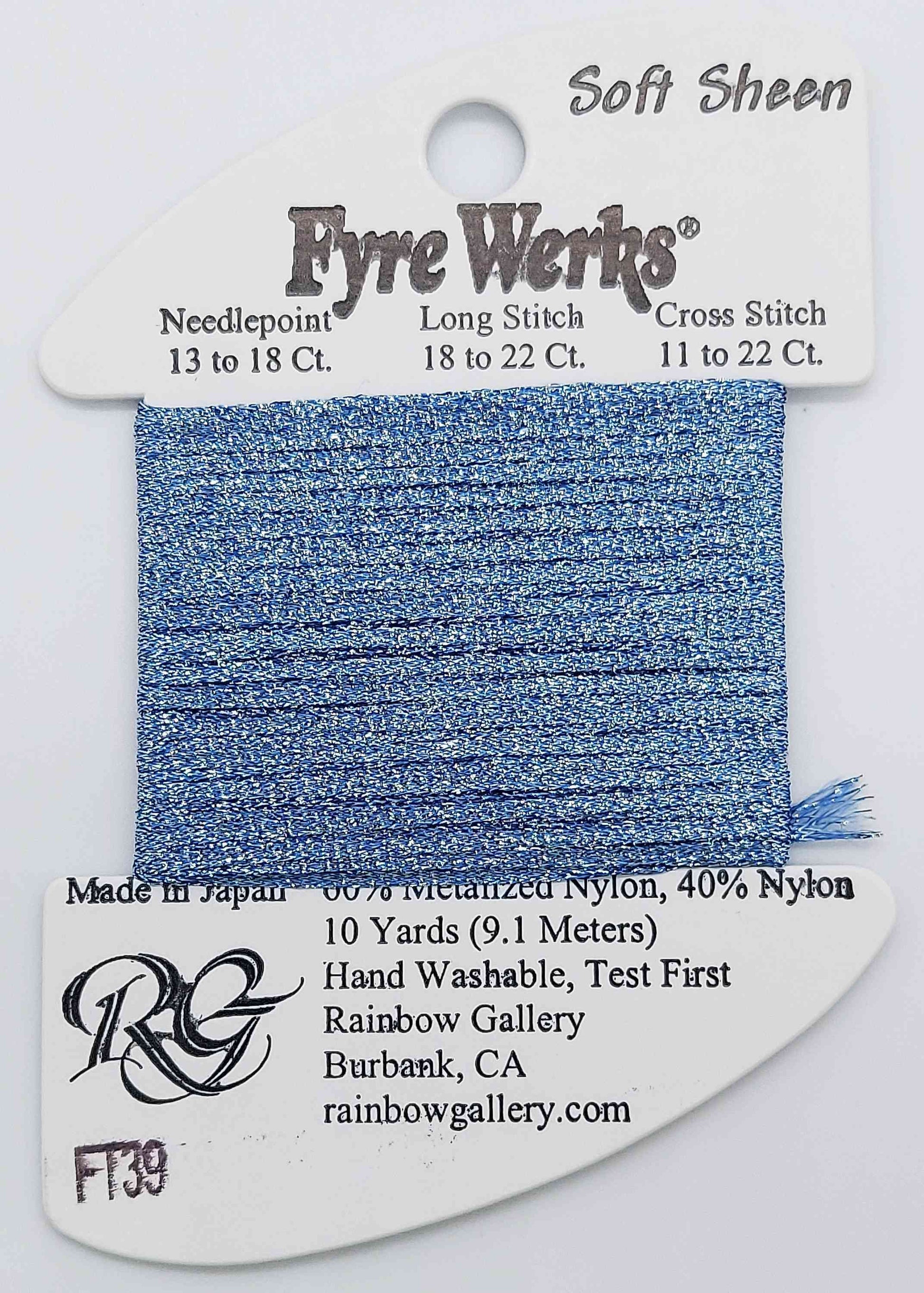 Fyre Werks Soft Sheen - Assorted Colors - FT39-LITE BLUE