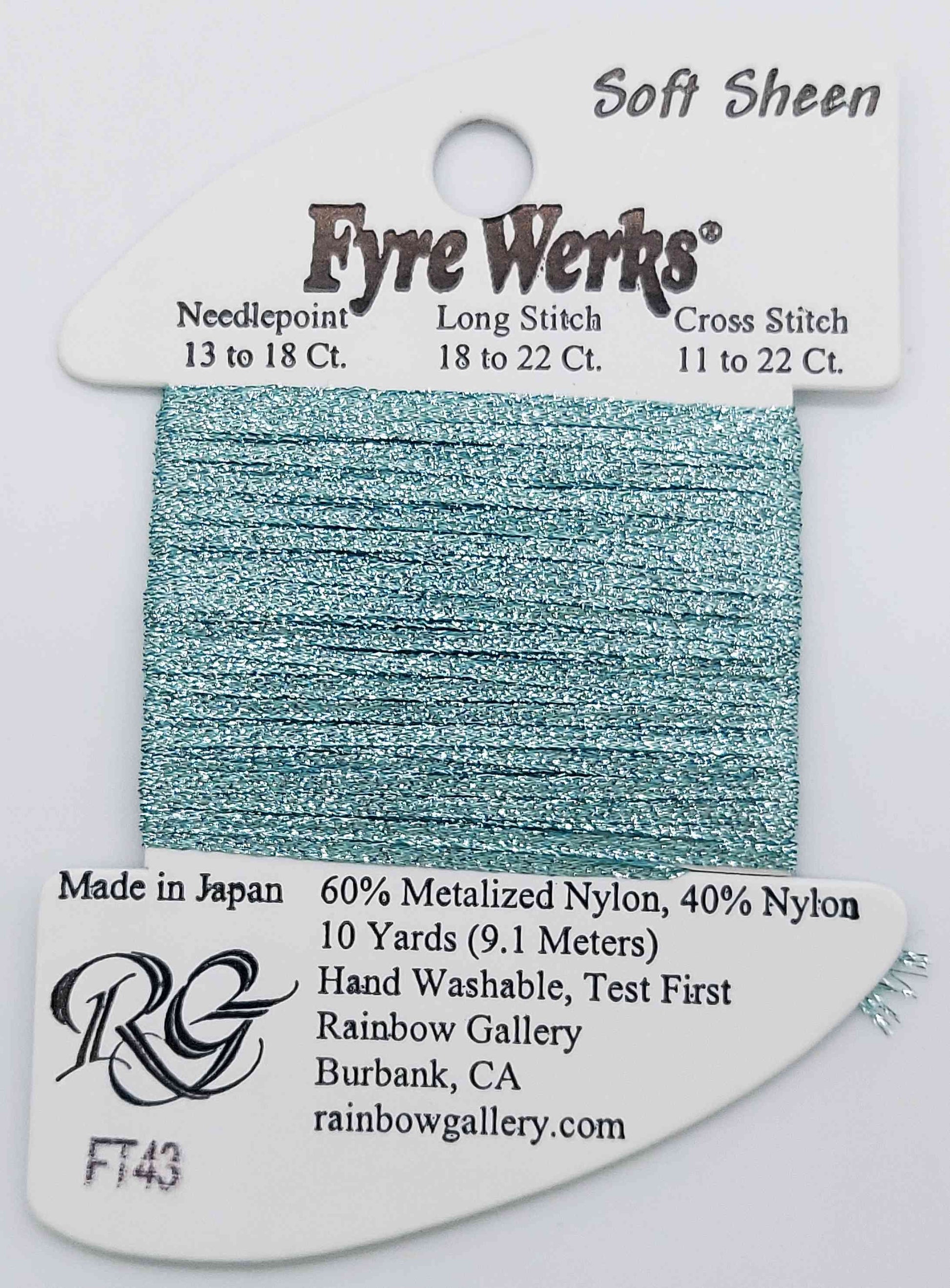 Fyre Werks Soft Sheen - Assorted Colors - FT43-LITE AQUA