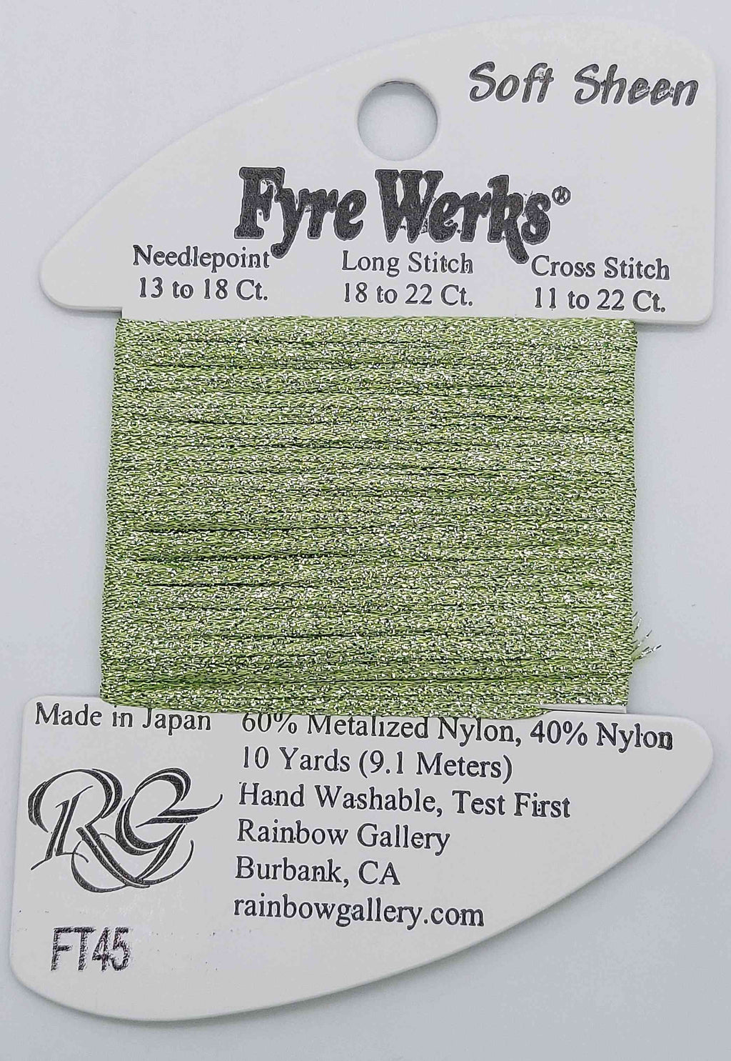 Fyre Werks Soft Sheen - Assorted Colors - FT45-LITE AVOCADO