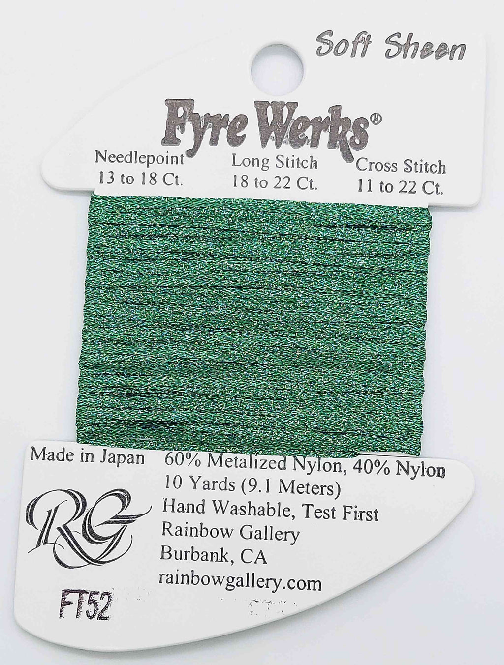 Fyre Werks Soft Sheen - Assorted Colors - FT52-LT TREE GREEN