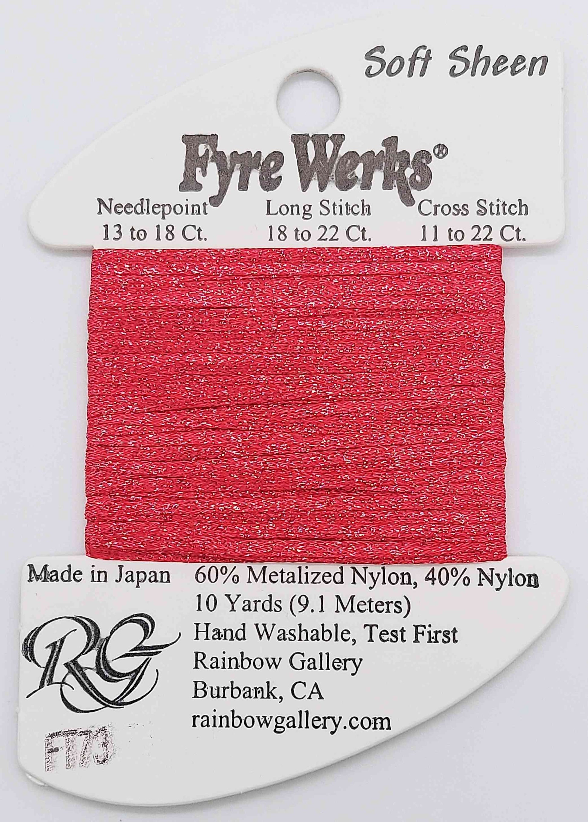 Fyre Werks Soft Sheen - Assorted Colors - FT73-CHRISTMAS RED