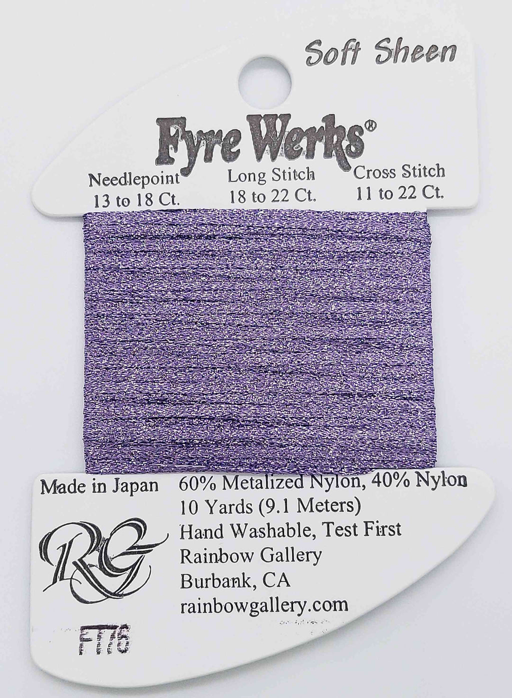 Fyre Werks Soft Sheen - Assorted Colors - FT76-LILAC
