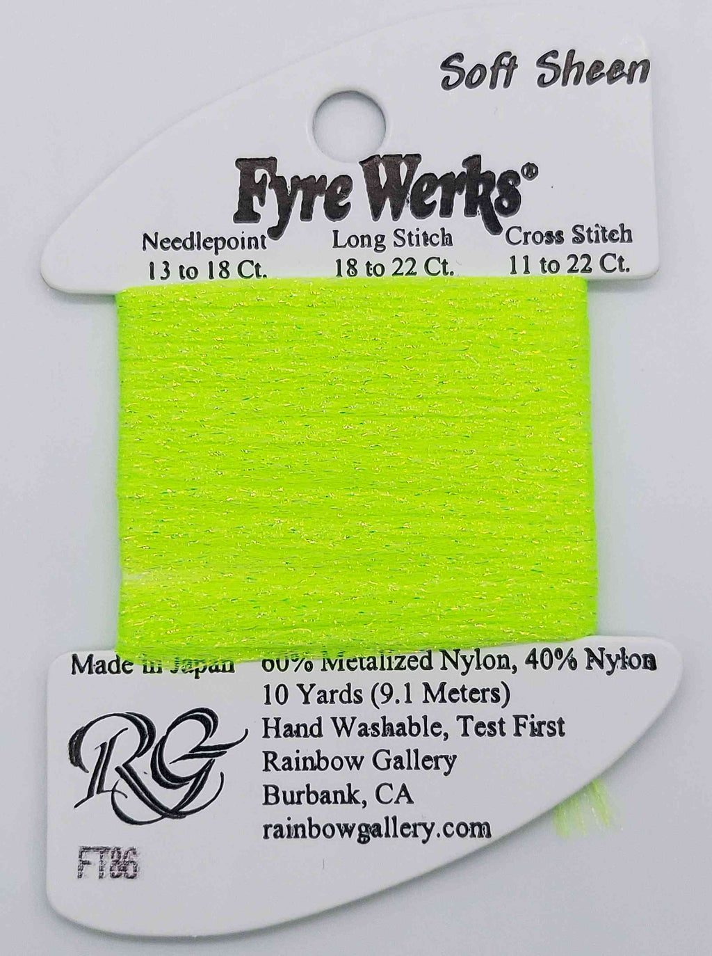Fyre Werks Soft Sheen - Assorted Colors - FT86-SHARP GREEN