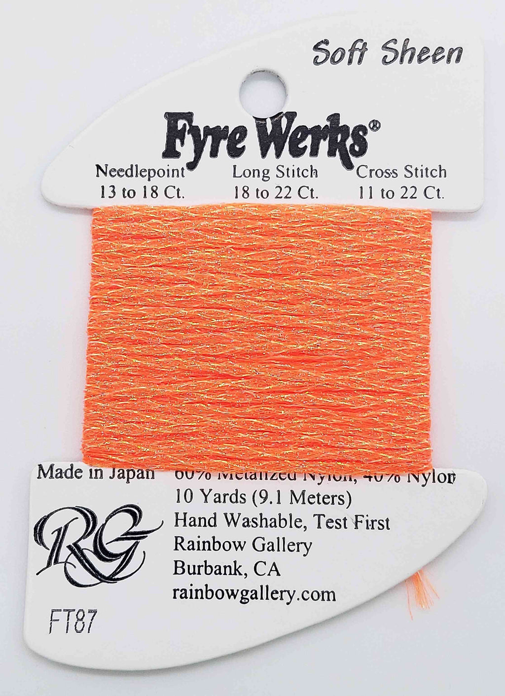 Fyre Werks Soft Sheen - Assorted Colors - FT87-VIBRANT ORANGE
