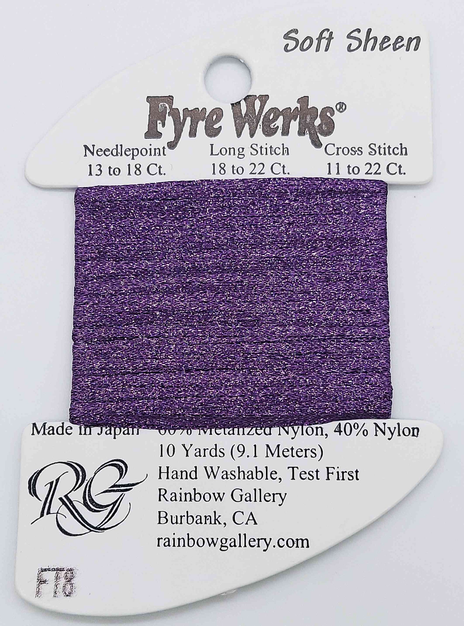 Fyre Werks Soft Sheen - Assorted Colors - FT8-DARK VIOLET