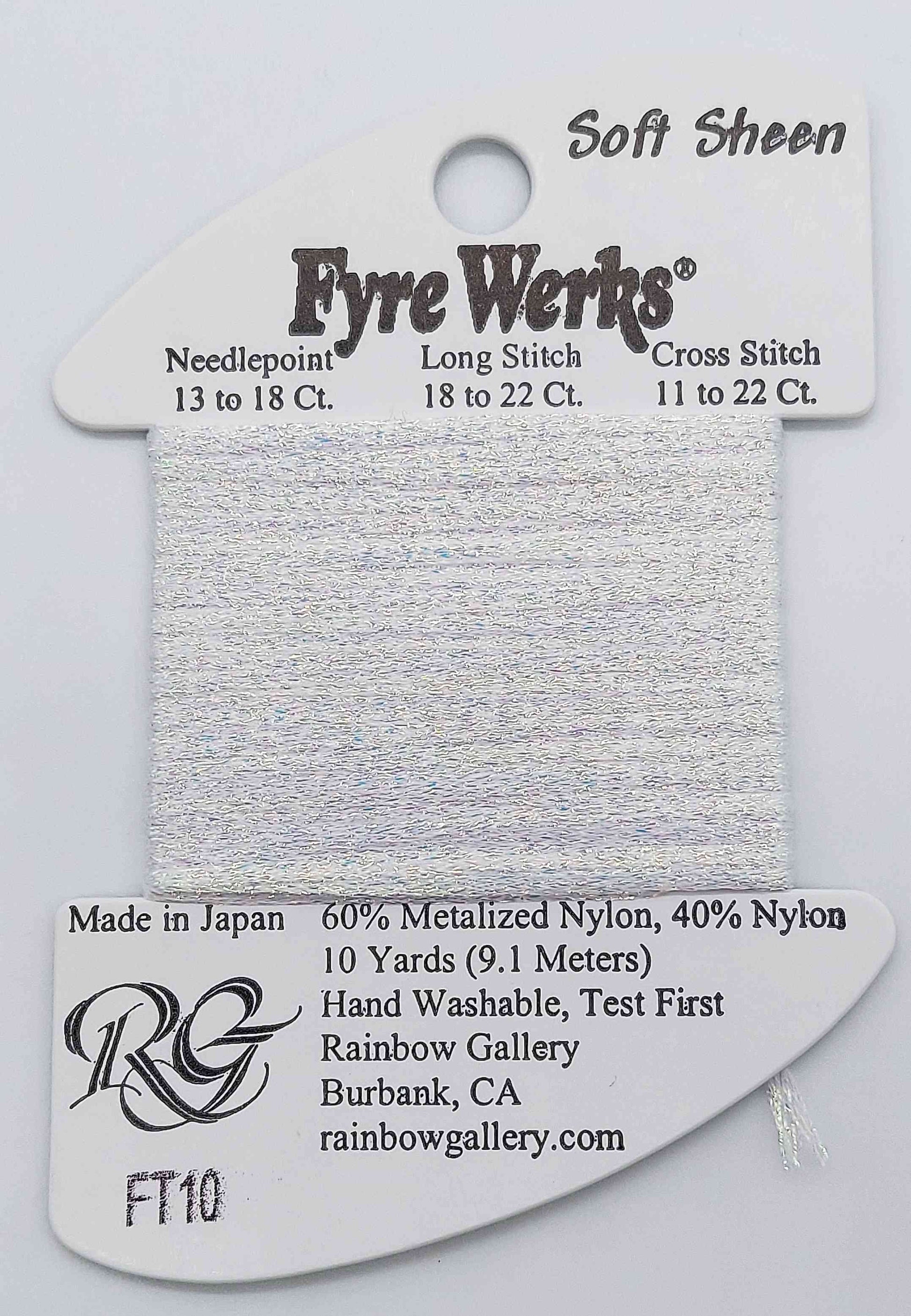 Fyre Werks Soft Sheen - Assorted Colors - FT10-WHITE PEARL
