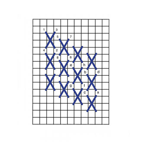 Flying cross stitch diagram