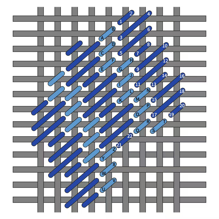 Framed diagonal cashmere
