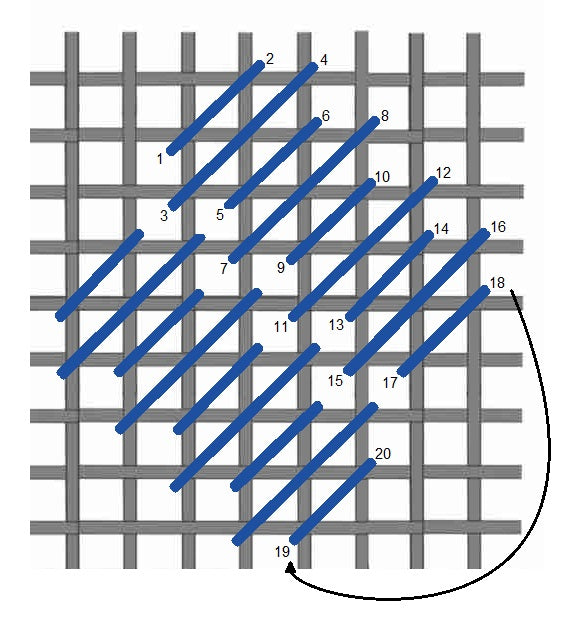 Giant diagonal mosaic