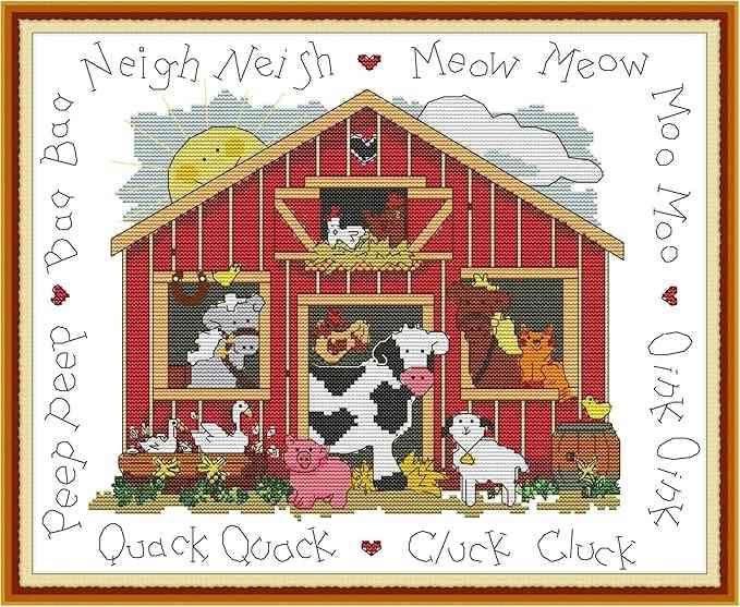 Cross Stitch Kit- Barnyard Antics