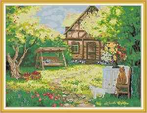 Cross Stitch Kit- Backyard