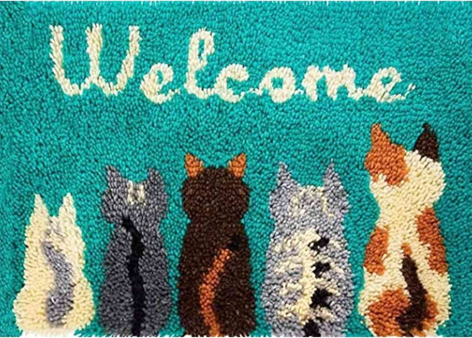 Latch Hook Rug Kits- Cats- Welcome