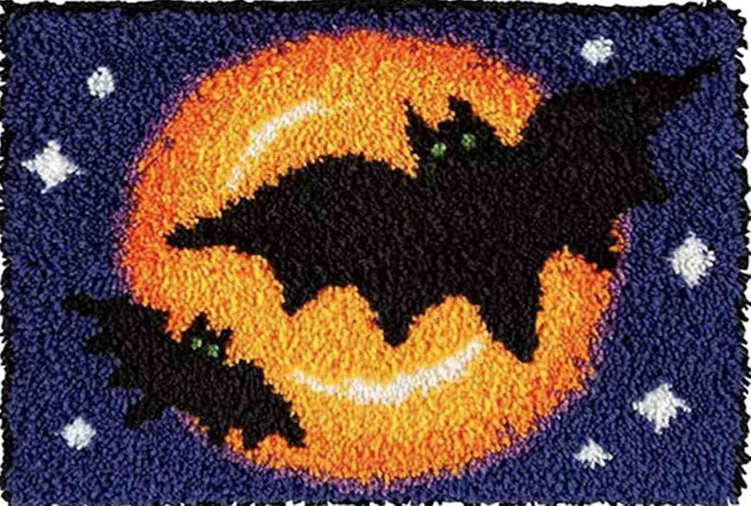 Latch Hook Rug Kits - Halloween Bats