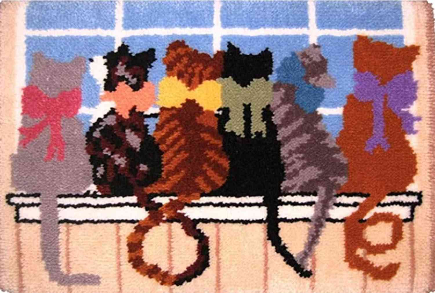 Latch Hook Rug Kits - Cats-Window