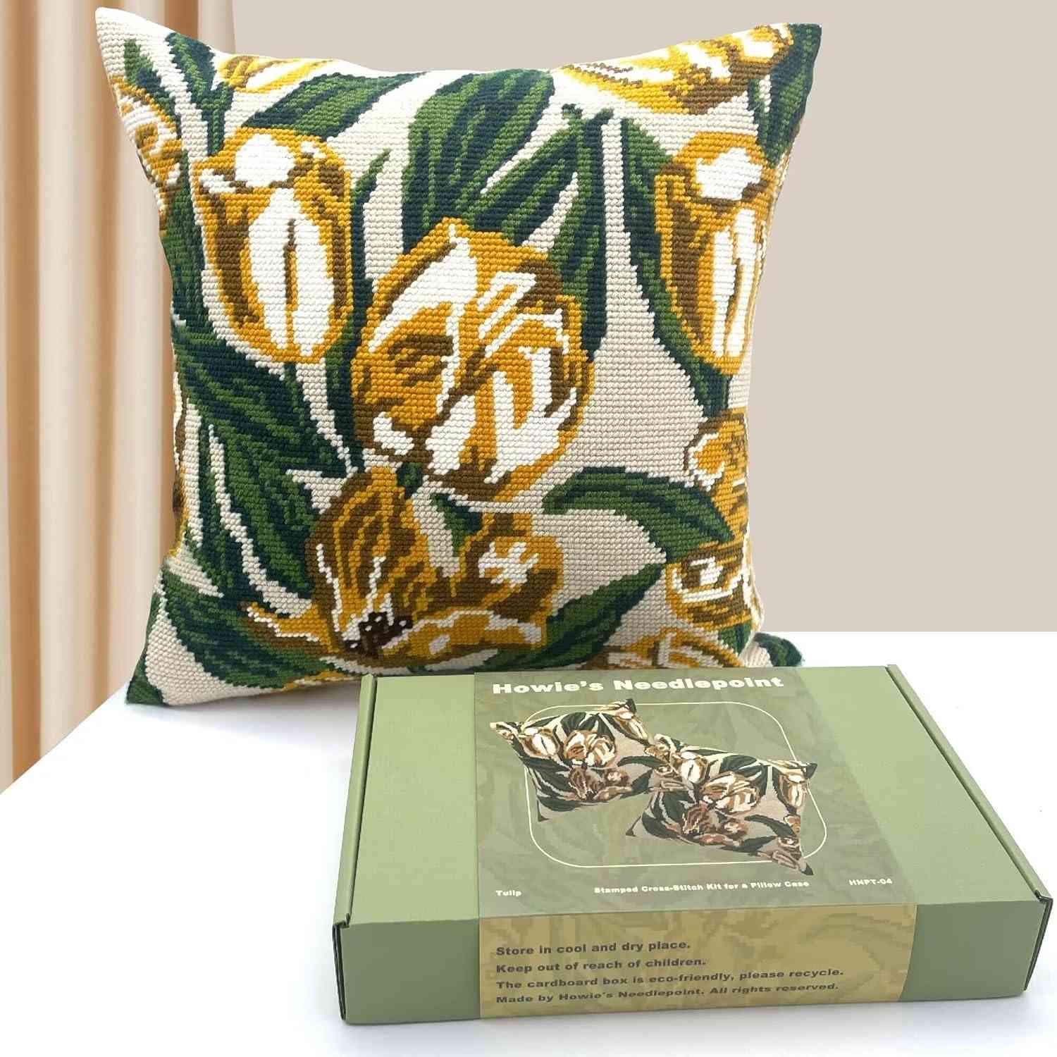 Needlepoint Pillow Kit - Tulip