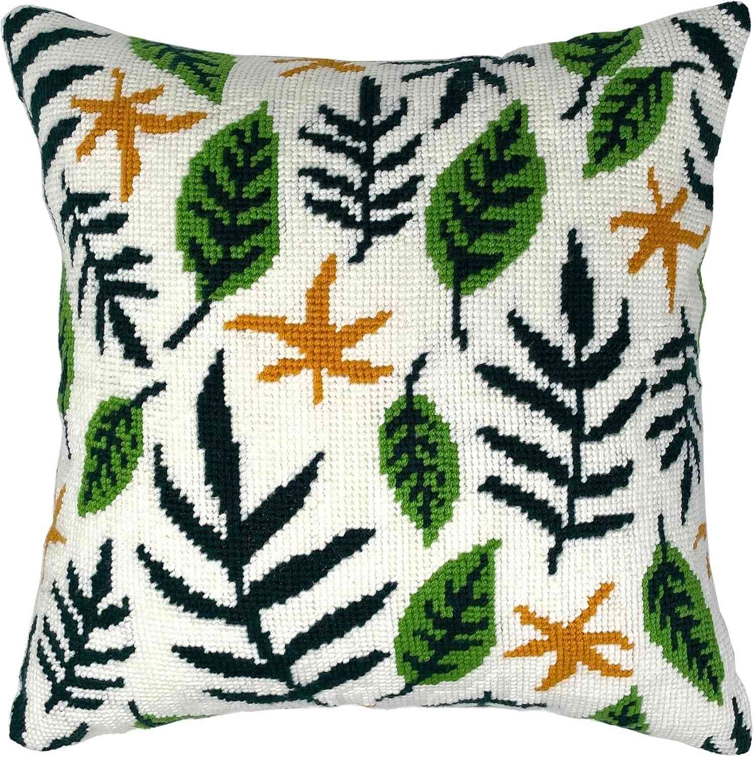 Needlepoint Pillow Kit - Leaves