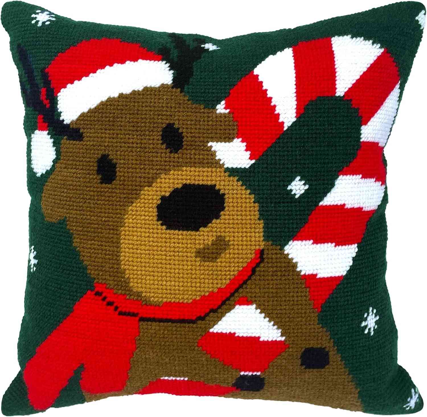 Needlepoint Pillow Kit - Reindeer