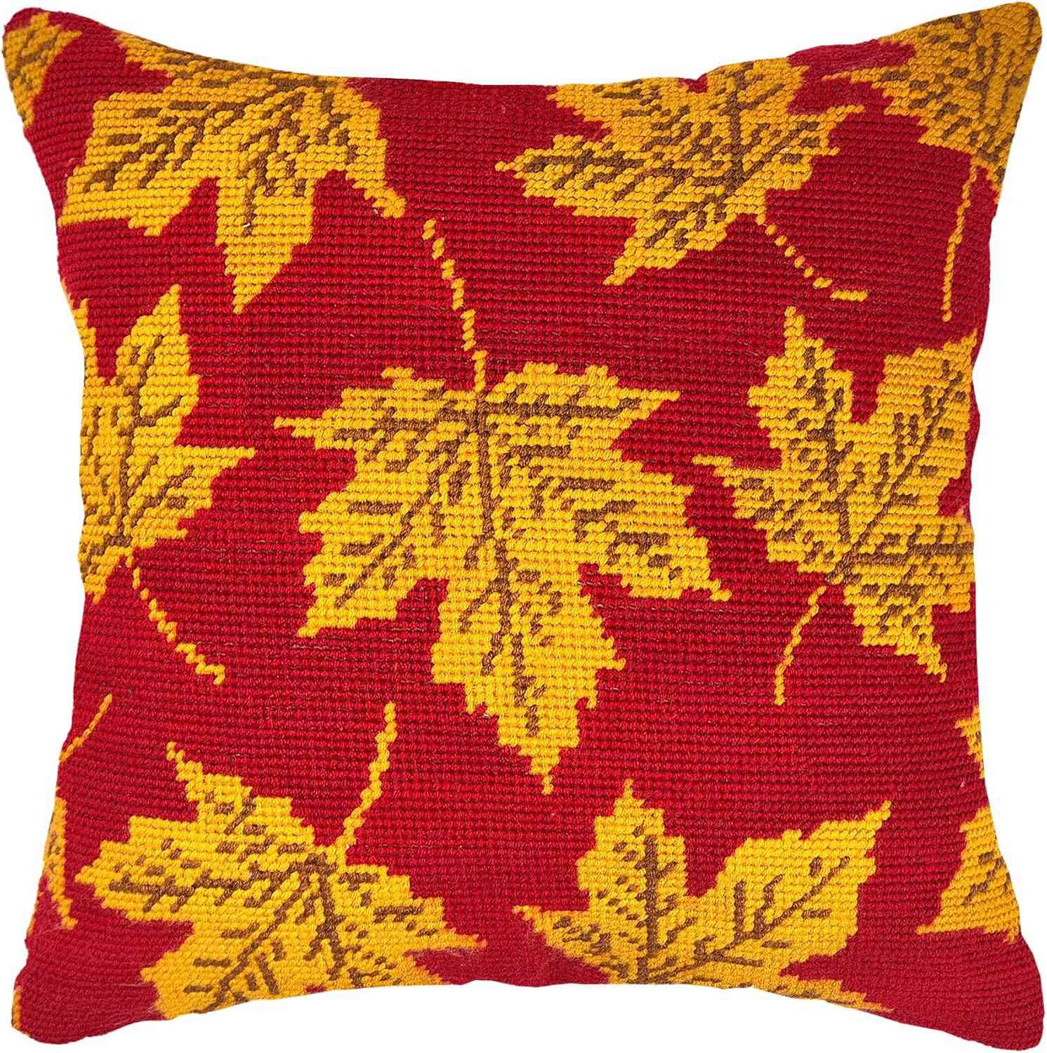 Needlepoint Pillow Kit - Maple Leaves