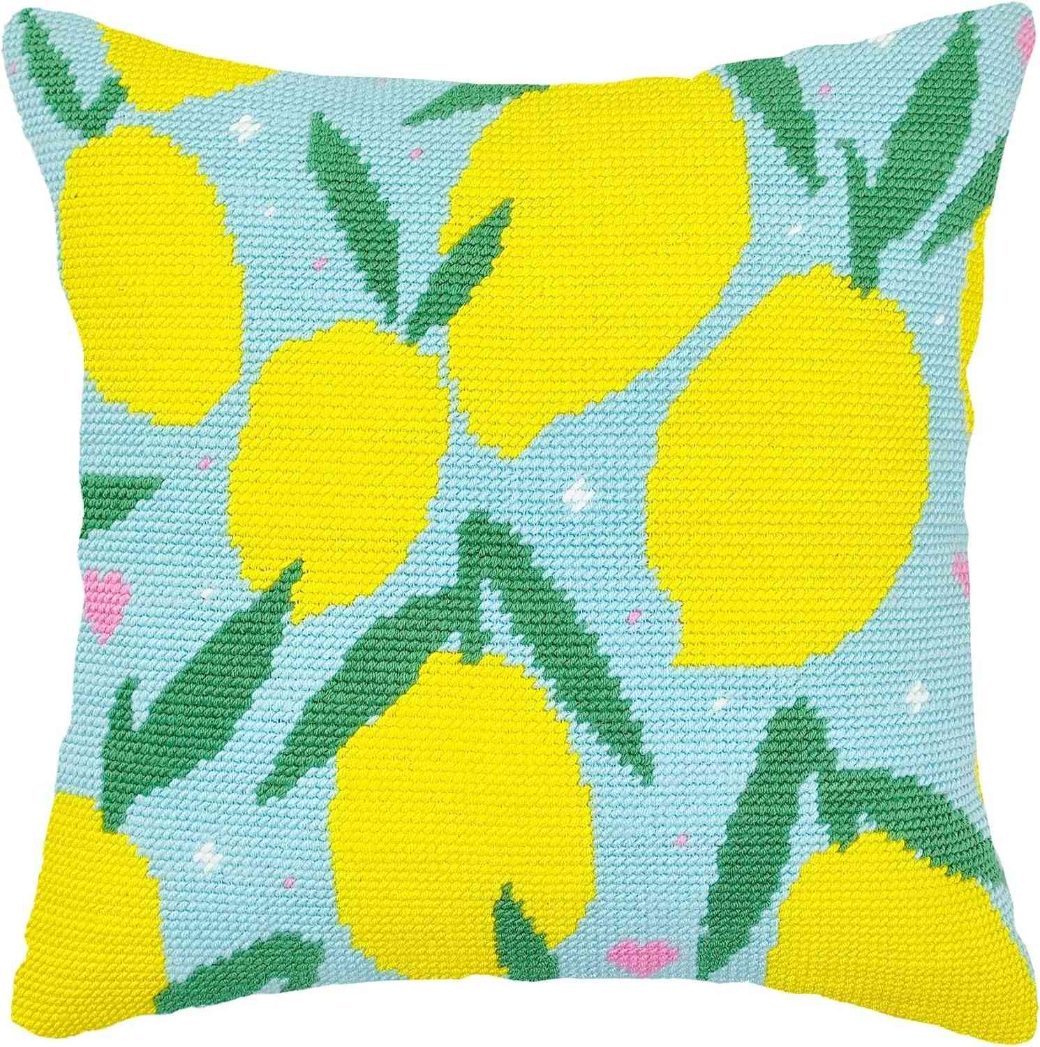 Needlepoint Pillow Kit - Lemons